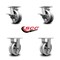 Service Caster 5 Inch Kingpinless V Groove Semi Steel Wheel Caster Brakes 2 Rigid SCC, 2PK SCC-KP30S520-VGR-SLB-2-R-2 - alternate 7